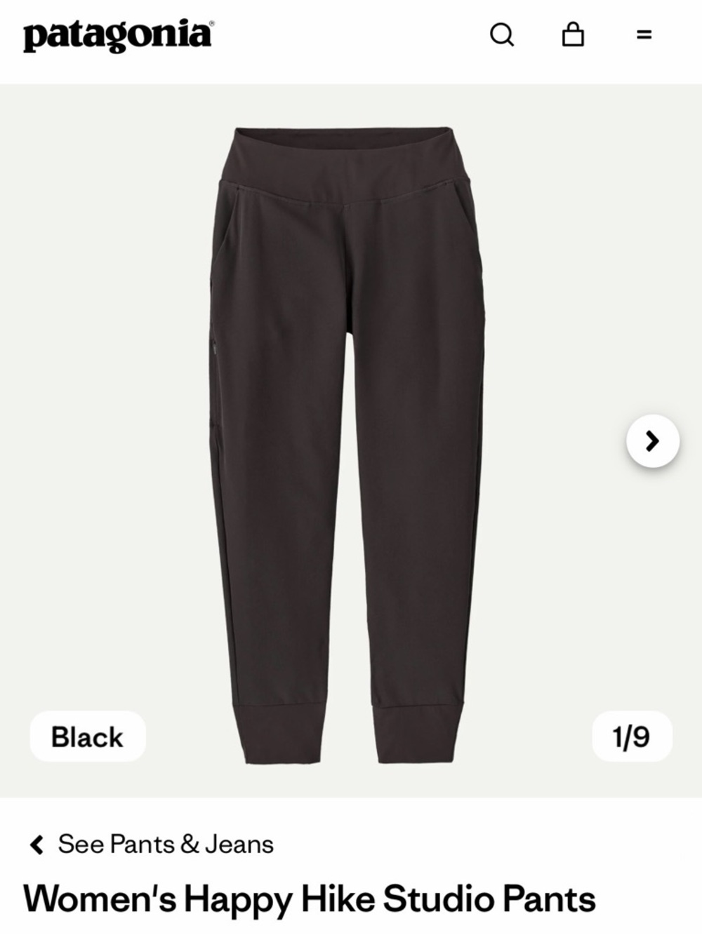 Patagonia Women's Happy Hike Studio Pants - Black